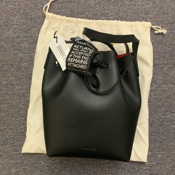 Mansur Gavriel Handbags - NWT-[Price drop]-Mansur Gavriel Black Mini Bucket Bag